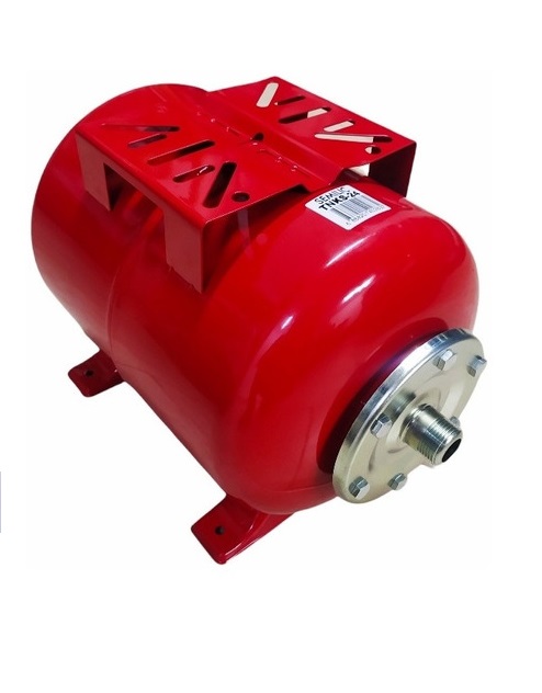 PULMON / TANQUE PARA HIDRONEUMATICO 24 LT ROSCA MACHO 1" COLOR ROJO REF. TNKS-24 MARCA SEMILIC