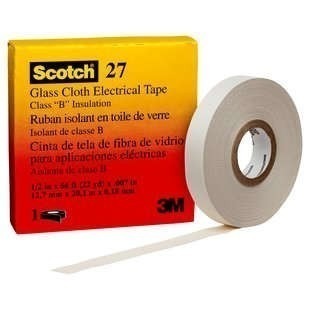 TAPE O CINTA ELECTRICA DE FIBRA DE VIDRIO 1/2" X 20 MTS REF. N27 COD. 715066 MARCA 3M