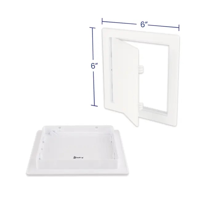 TAPA REGISTRO / BOCA DE VISITA PLASTICA PARED 6" X 6" REF. GRI-1195 / 028545 MARCA BELT-G
