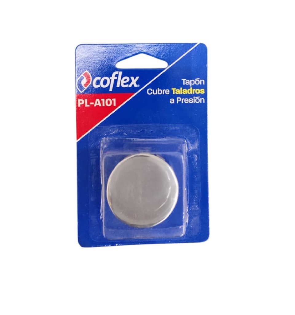 TAPA PARA HUECOS DE LAVAMANO 1.1/4" ACERO INOX. REF. PL-A101 MARCA COFLEX
