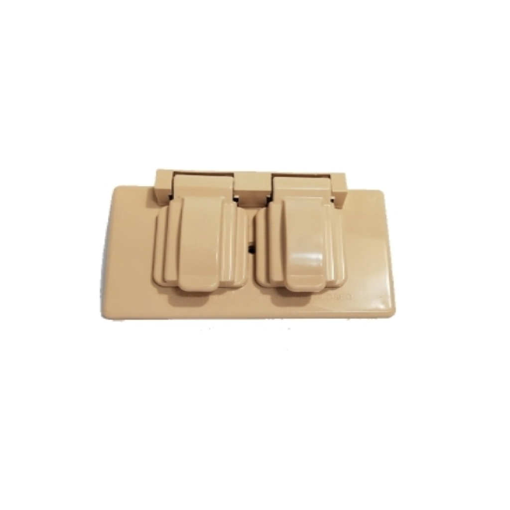 TAPA DOBLE CONTRA INTEMPERIE HORIZONTAL MARFIL REF. KOB-067I MARCA KOBY