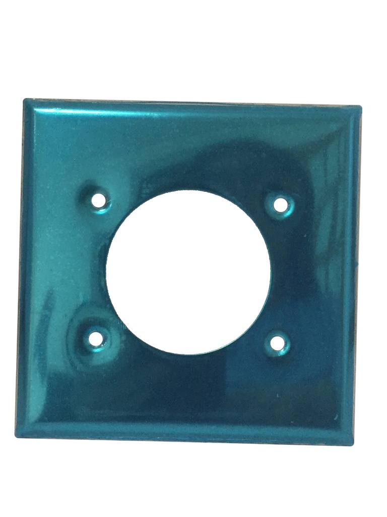 TAPA CUADRADA PARA TOMA DE POTENCIA METALICA HUECO REDONDO 4 X 4 REF. KOB-147M MARCA KOBY