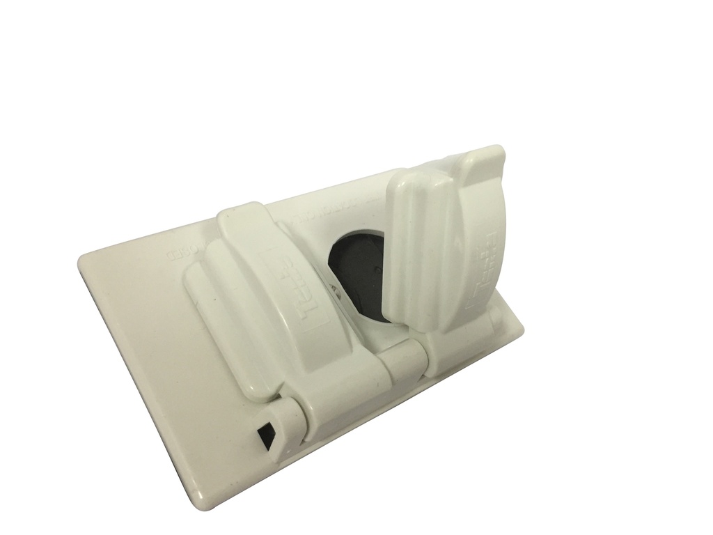 TAPA DOBLE CONTRA INTEMPERIE HORIZONTAL BLANCA REF. KOB-067W MARCA KOBY