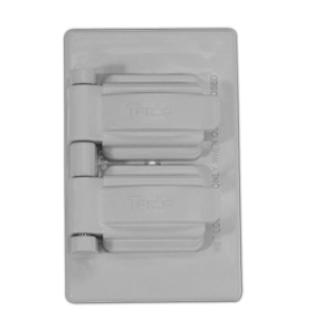 TAPA DOBLE CONTRA INTEMPERIE HORIZONTAL COLOR GRIS REF. KOB-067 MARCA KOBY