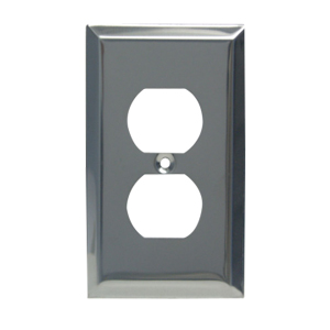 TAPA PARA TOMA 270 COLOR PLATA ( METALICA ) DOBLE REF. KOB-070M / TAN-70M MARCA KOBY