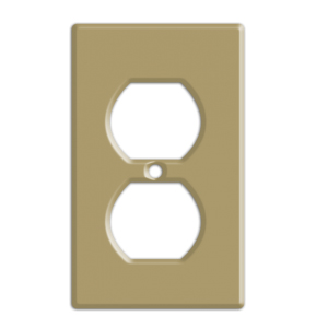 TAPA PARA TOMA 270 COLOR MARFIL DOBLE REF. KOB-070 / TAN-70 MARCA KOBY