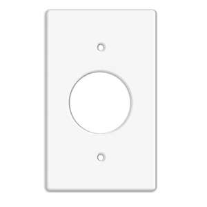 TAPA PARA TOMA REDONDA BAKELITA BLANCO 4" X 2" REF. KOB-087W MARCA KOBY