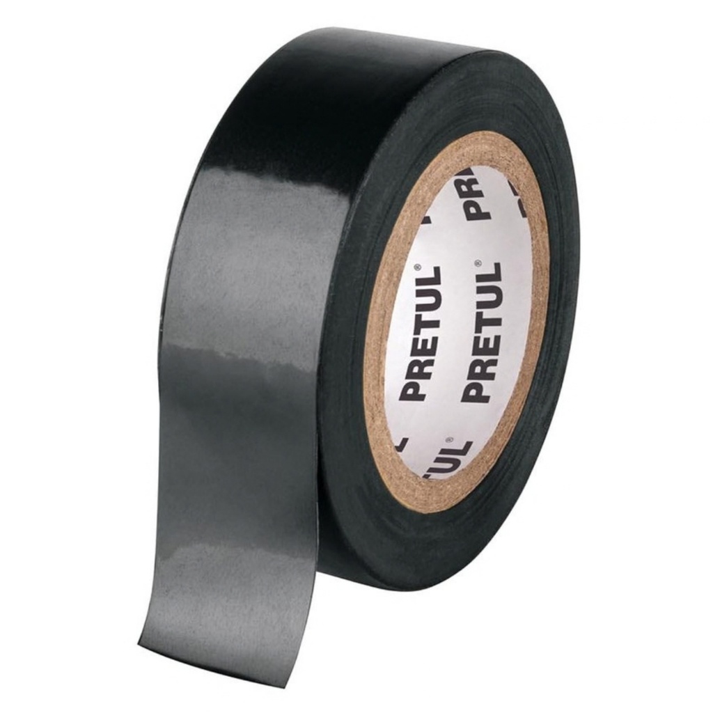 TAPE O CINTA ELECTRICA DE VINIL PROF. NEGRO 3/4 X 9 MTS MOD. M-22P REF.20521 MARCA PRETUL