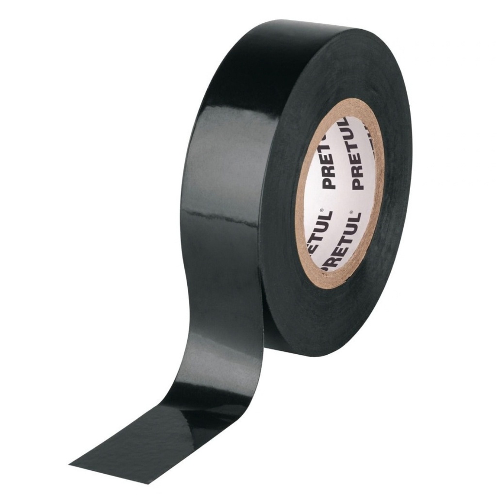 TAPE O CINTA ELECTRICA DE VINIL PROF. NEGRO 3/4 X 18 MTS MOD. M-33P REF.20522 MARCA PRETUL