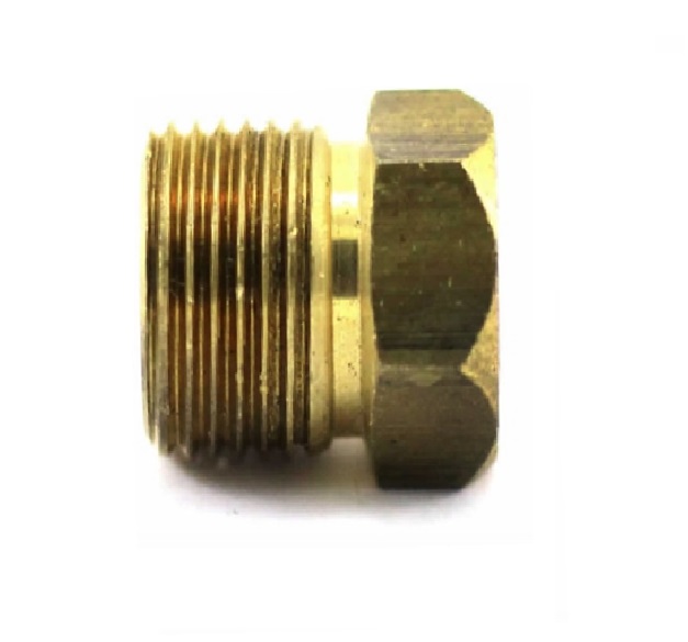 TAPON HEXAGONAL MACHO DE LATON - ROSCA NPT 18MMX1.5 REF. 109-BV-34 MARCA VENEPRO