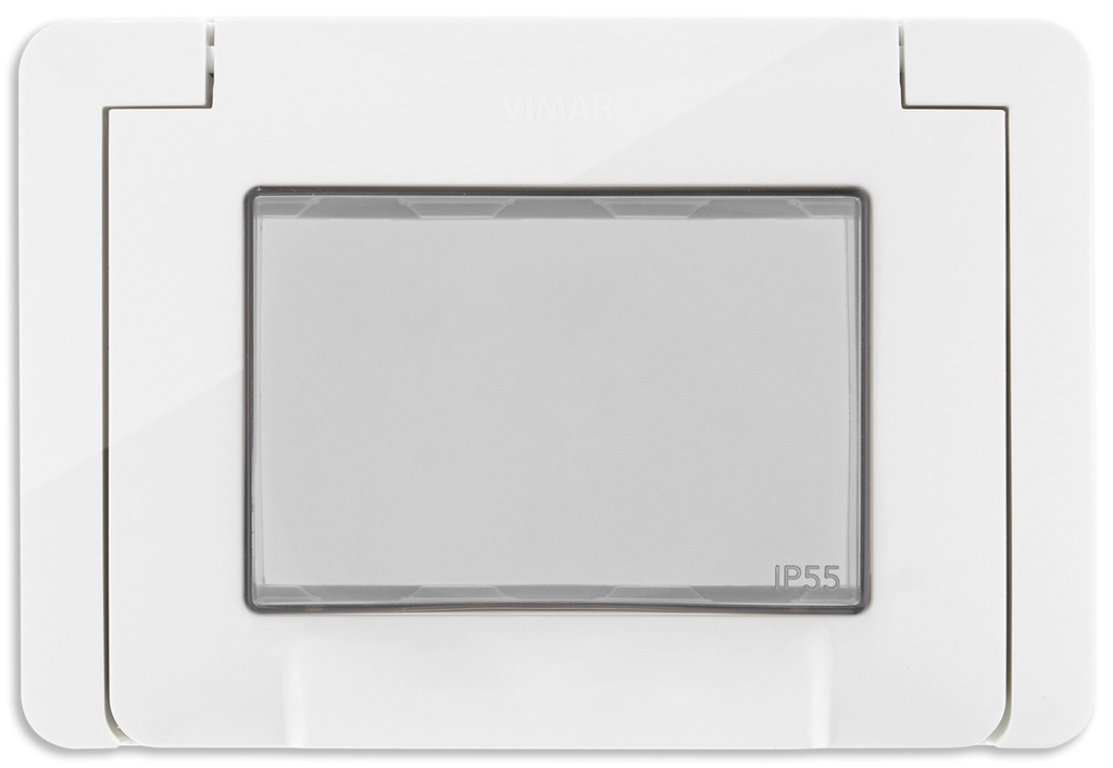 TAPA P/ INTEMPERIE IP55 3 MODULOS COLOR BLANCO SERIE NEVE UP REF. 09913.01 / 732032 MARCA VIMAR
