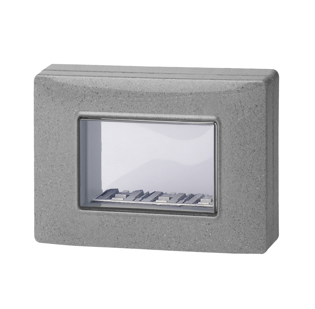 TAPA P/ INTEMPERIE IP55 3 MODULOS CENTRALES COLOR GRIS REF-14943 SERIE EIKON / PLANA MARCA VIMAR