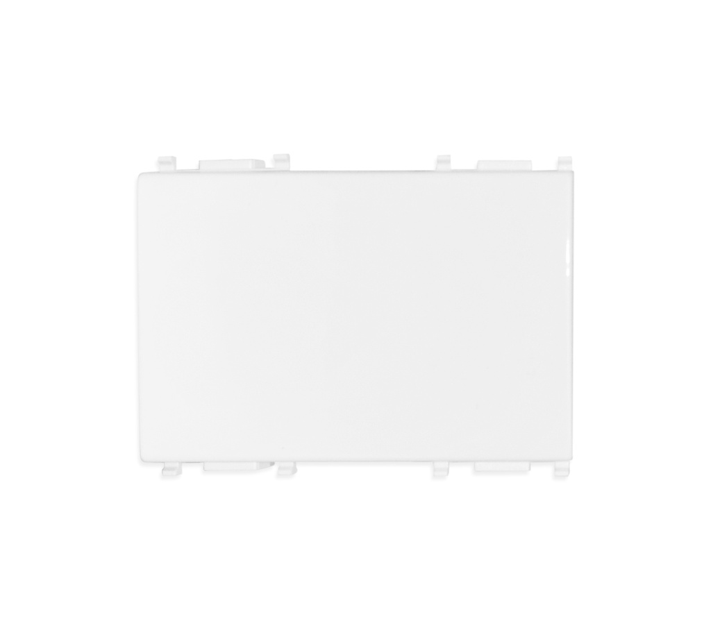 TECLA ILUMINABLE A ANILLO 3 MODULOS COLOR BLANCA SERIE PLANA REF.14023 MARCA VIMAR