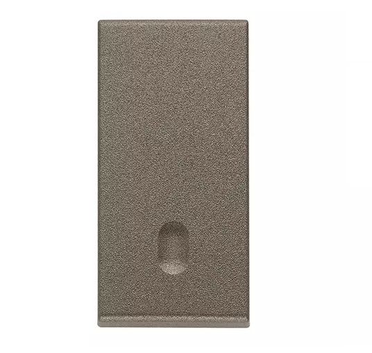 TECLA ILUMINABLE INTERCAMBIABLE 1 MODULO COLOR METAL SERIE ARKE REF. 19021.M MARCA VIMAR