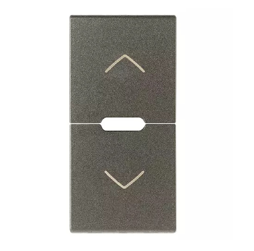 TECLA 2 BOTONES MEDIOS 1M SIMB. FLECHAS COLOR METAL SERIE ARKE REF. 19755.2.M MARCA VIMAR