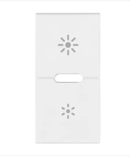 TECLA 2 BOTONES MEDIOS 1M SIMB. LUZ COLOR BLANCO SERIE ARKE REF. 19755.3.B MARCA VIMAR