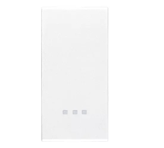 TECLA ILUMINABLE INTERCAMBIABLE 1 MODULO COLOR BLANCO SERIE EIKON REF. 20021.B MARCA VIMAR