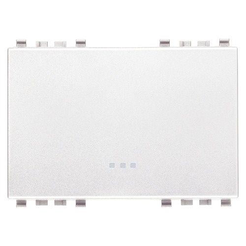 TECLA ILUMINABLE INTERCAMBIABLE 3 MODULO COLOR BLANCO SERIE EIKON REF. 20023.B MARCA VIMAR