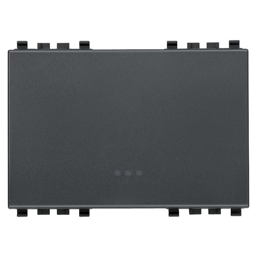 TECLA ILUMINABLE INTERCAMBIABLE 3 MODULO COLOR GRIS SERIE EIKON REF. 20023 MARCA VIMAR
