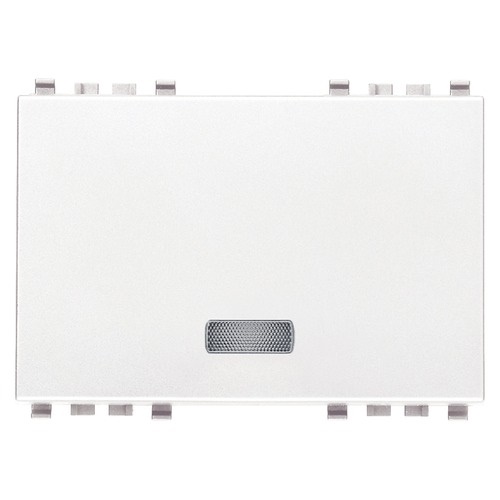 TECLA ILUMINABLE INTERCAMBIABLE 2 MODULO COLOR BLANCO SERIE EIKON REF. 20028.B MARCA VIMAR