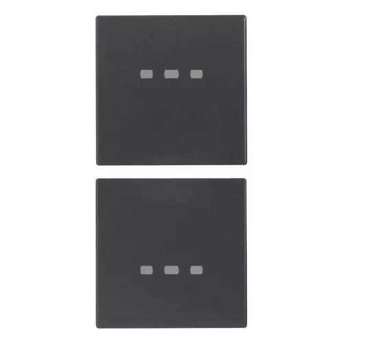 TECLA 2 MEDIAS TECLAS INTERCAMBIABLES 1M SIN SIMB. COLOR GRIS SERIE EIKON REF. 20751 MARCA VIMAR