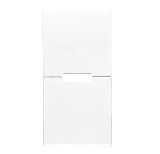 TECLA 2 BOTONES MEDIOS 1M PERSONALIZABLE COLOR BLANCO SERIE EIKON REF. 20755.B MARCA VIMAR