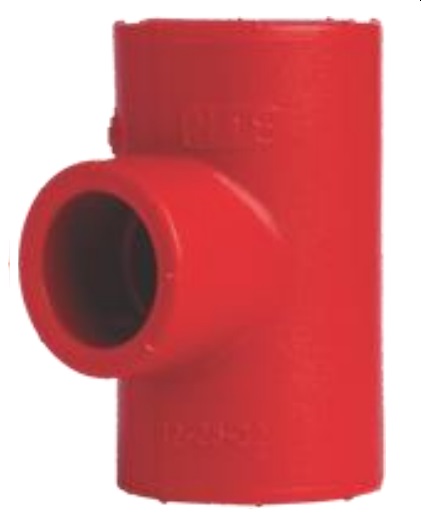TEE REDUCIDA LISA DE 63 X 25 MM FIRETEC LINEA ROJA COD-DSC112F MARCA DONSEN