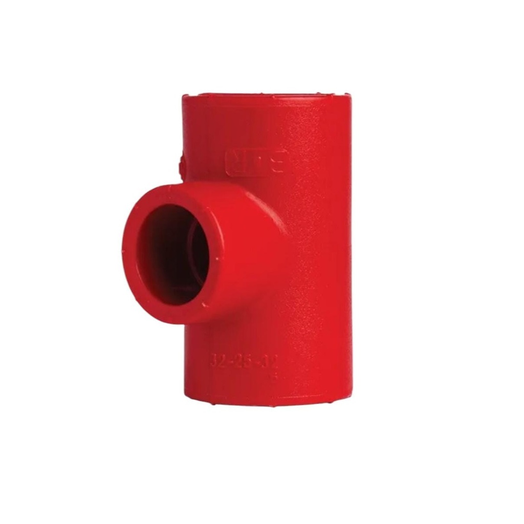TEE REDUCIDA LISA DE 75 X 40 MM FIRETEC LINEA ROJA COD-DSC117F MARCA DONSEN