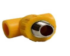 TEE CON ROSCA MACHO DE 20 MM X 1/2" LINEA AMARILLA REF. DSC301A MARCA DONSEN