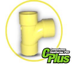 TEE DE PVC PARA AGUA SERVIDA DE 110MM X 3,2 MM ( 4" ) C X C X C AMARILLO REF.C050024CC MARCA UNITECA