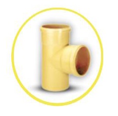 TEE DE PVC PARA AGUA SERVIDA DE 110MM X 2,2 MM ( 4" ) C X C X E REF. C050024S MARCA UNITECA