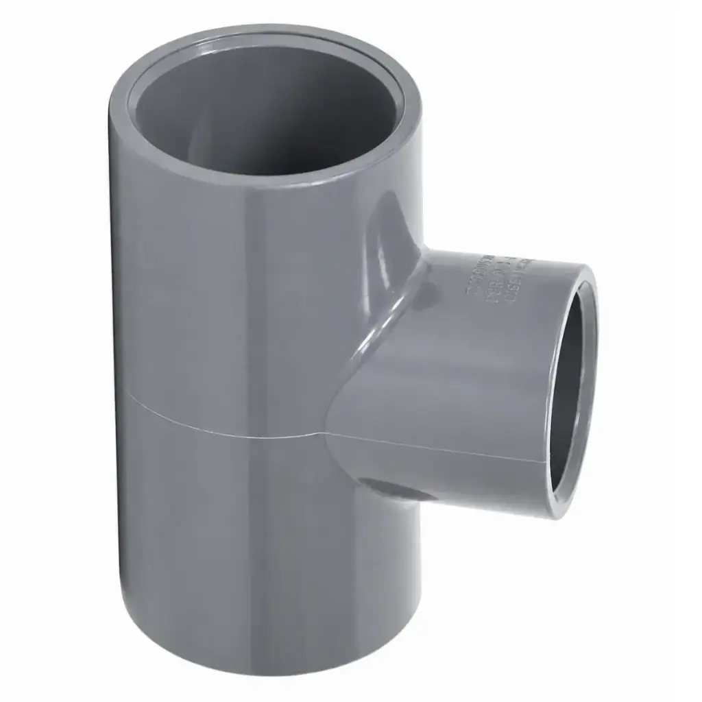 TEE DE PVC AF ASTM SCH40 1 1/2" REF. C050105G MARCA UNITECA