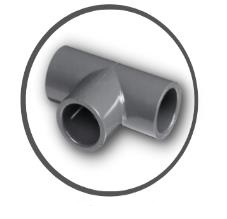 TEE DE PVC AF ASTM SCH40 1 1/2" REF. C050105G MARCA UNITECA