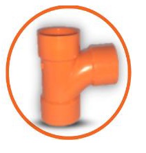 TEE REFORZADA NARANJA PVC PARA AGUA SERVIDA DE 50 MM (2" ) C -C- C REF. C051018CC MARCA UNITECA
