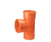TEE REFORZADA NARANJA PVC PARA AGUA SERVIDA DE 50 MM (2" ) E X C X C REF. C051018 MARCA UNITECA