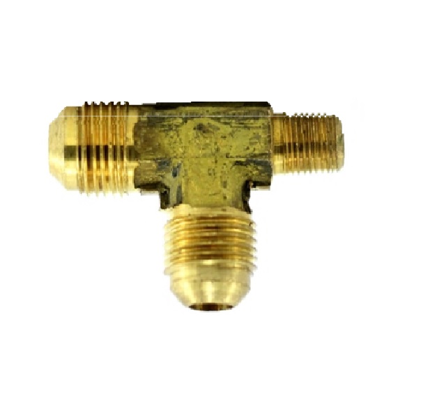TEE DE LATON SAE X NPT - DIAM. TUBO X NPT 3/8X1/4" REF. 51-FV-12X08 MARCA VENEPRO