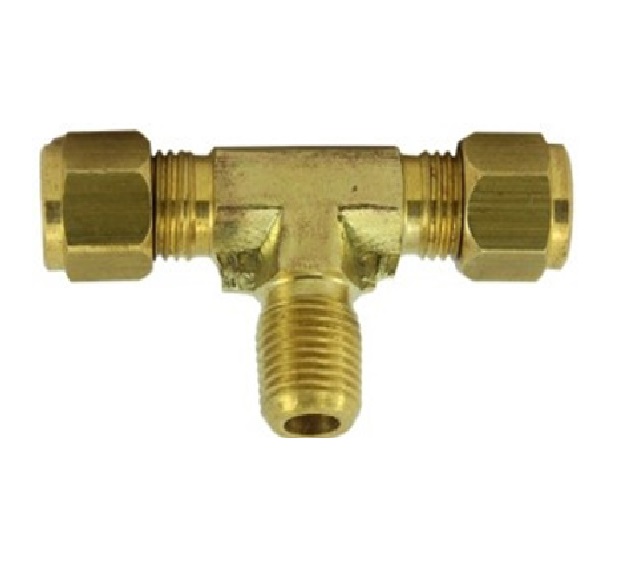 TEE DE COMPRESIÓN - LATON / DIAMETRO DE TUBO X NPT 1/4X1/8" REF. 72-FV-08X04 MARCA VENEPRO