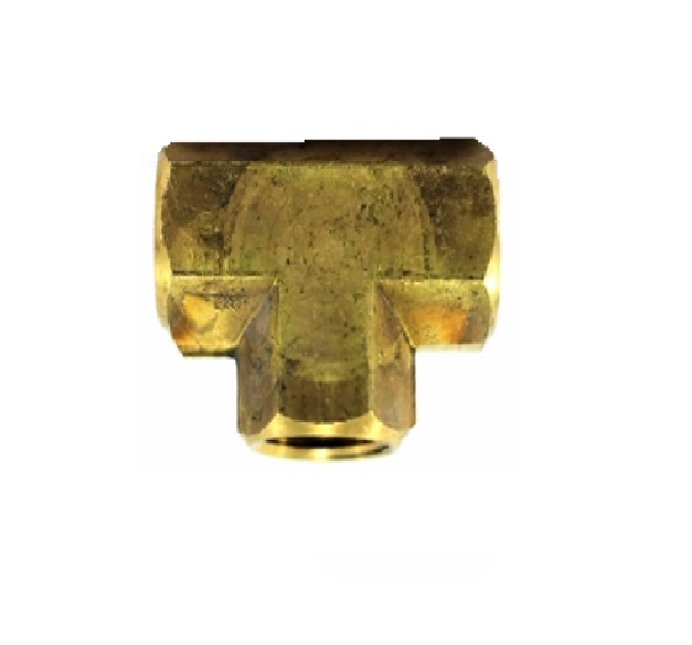 TEE DE LATON - ROSCA NPT 1/4" REF. 101-BV-08 MARCA VENEPRO