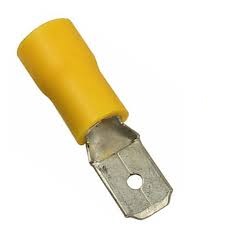 TERMINAL AMARILLO MACHO 250 12 A 10 6.35 MM 1/4" REF.MDD5-5-250 MARCA ANDELI