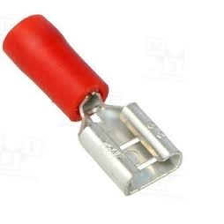TERMINAL ROJO HEMBRA 250 22 A 16 7.4 MM 19/64" REF.FDD1-25-250 / 002284 MARCA ANDELI