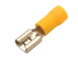TERMINAL AMARILLO HEMBRA 250 12 A 10 7.4 MM 19/64" REF.FDD5-5-250 MARCA ANDELI