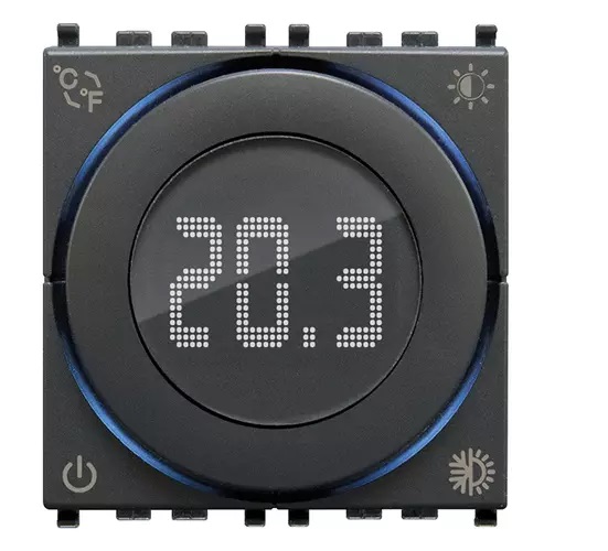 TERMOSTATO ROTATORIO IOT CONECTADO 2 MODULOS COLOR GRIS REF- 02973 MARCA VIMAR