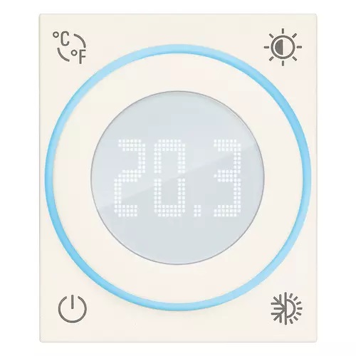 TERMOSTATO ROTATORIO IOT CONECTADO 2 MODULOS COLOR BLANCO REF. 30810.B MARCA VIMAR