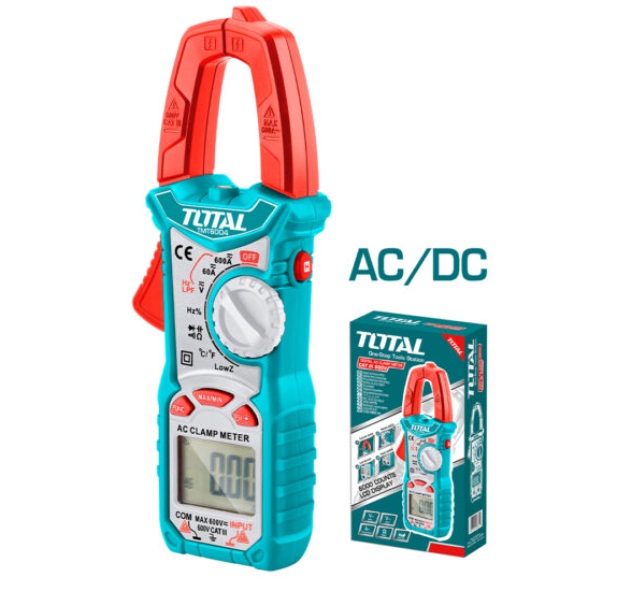 MULTIMETRO DIGITAL AC / DC 600 V - 6000 CUENTAS /RETENCION DATOS REF. TMT46004 MARCA TOTAL TOOLS