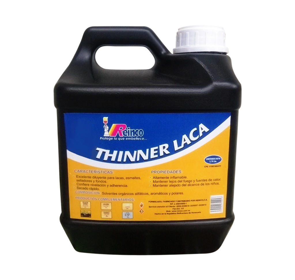 THINNER TIPO LACA 1 GL / 3.875 LTS PLASTICO MARCA REINCO