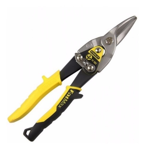 TIJERA DE AVIACION CORTE RECTO CENTRO M/AMARILLO REF. 14563 / TIJ-700 MARCA STANLEY