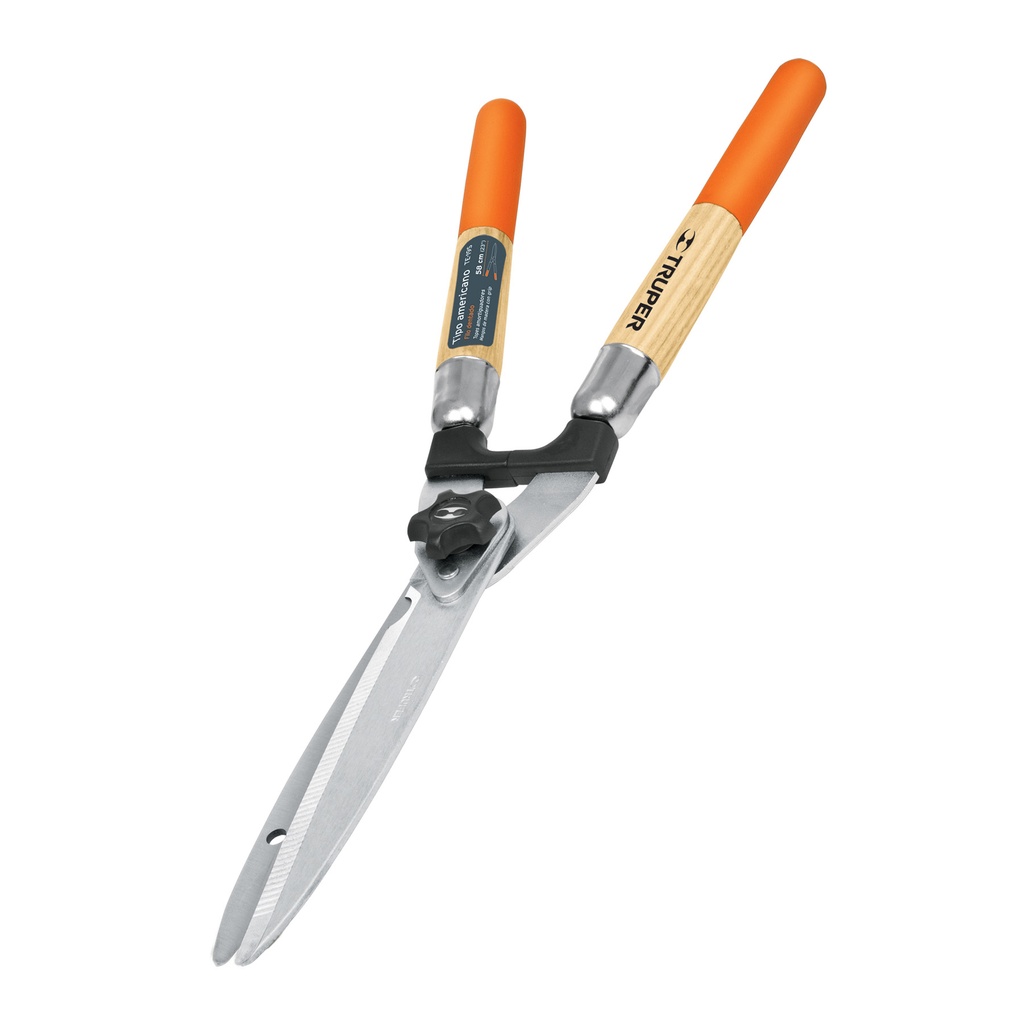 TIJERA PARA CORTE DE GRAMA DE 12" MANGO MADERA MOD. TE-19-S REF. 18389 MARCA TRUPER