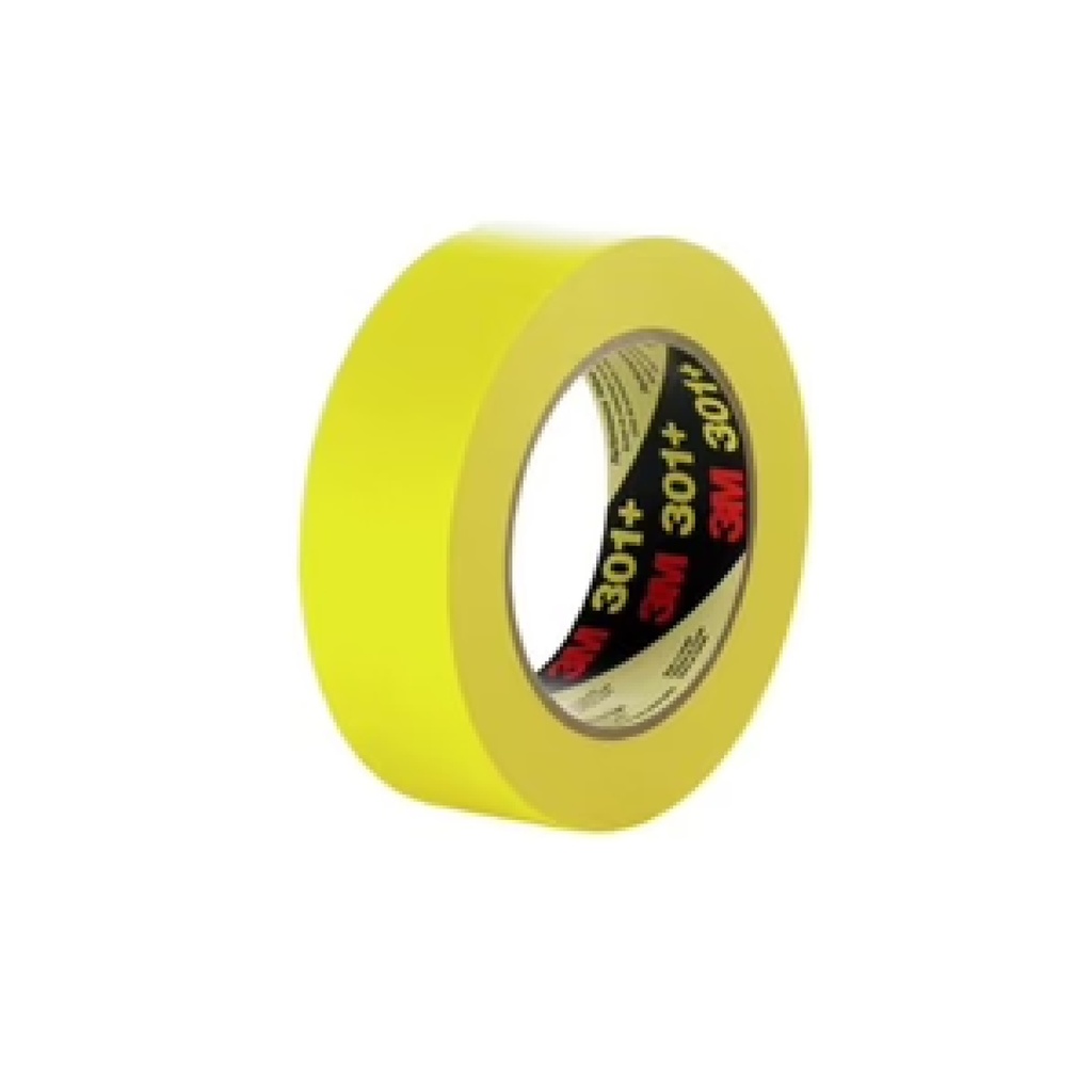 TIRRO O CINTA DE ENMASCARAR DE 1" X 55 MTS AMARILLO MASKING TAPE 301 REF. 301+1 MARCA 3M