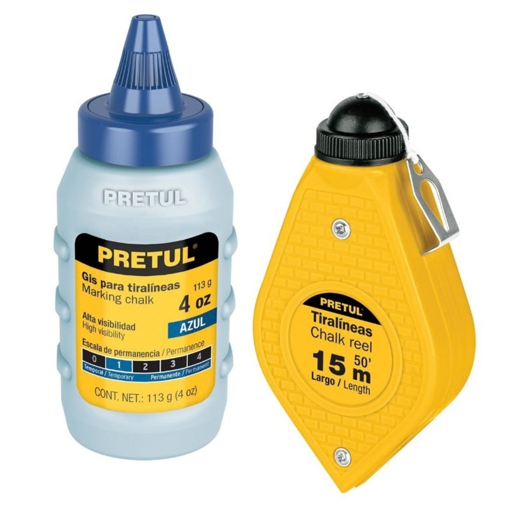 TIRALINEAS PLASTICO 15 MTS MOD. TL-50P REF. 28574 MARCA PRETUL
