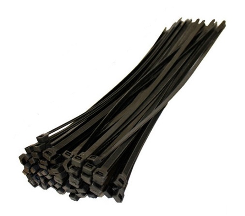 AMARRA CABLE/ TIRRAP/ CINCHOS NYLON 4.8 X200MM NEGRO BOLSA 100 PZAS REF. FR-16405 MARCA SACO TOOLS